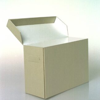 Corrugated Half-Width Record Storage Box, Lig-Free, 15 x 6 x 10 - #61510LC