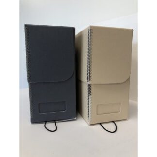 Document Cases with Pull Strings and Windows - 15 1/4 x 10 1/4 x 5 - Grey/White - #15510GW